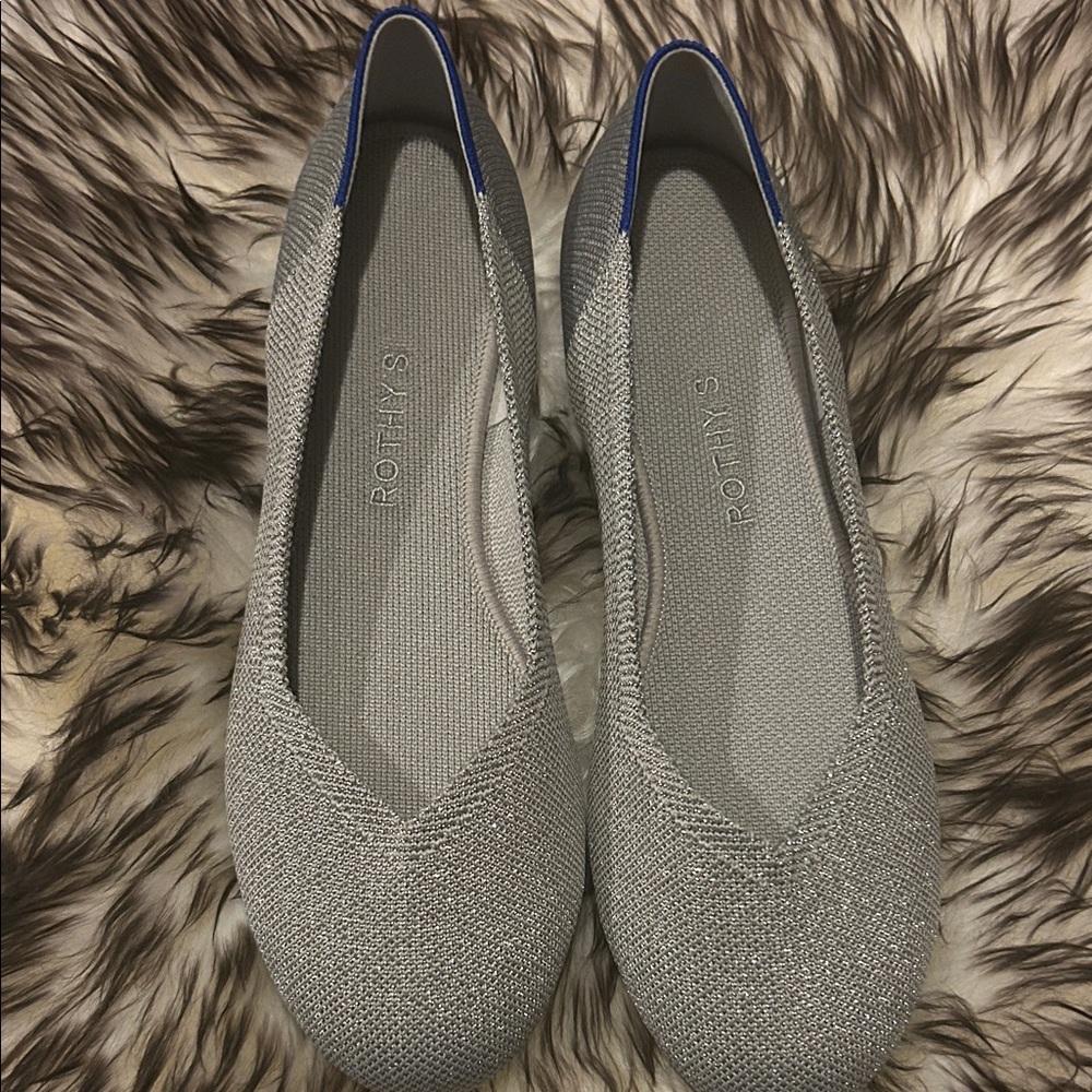 Rothy's Gray and Blue Women's Flats - Picture 2 of 3